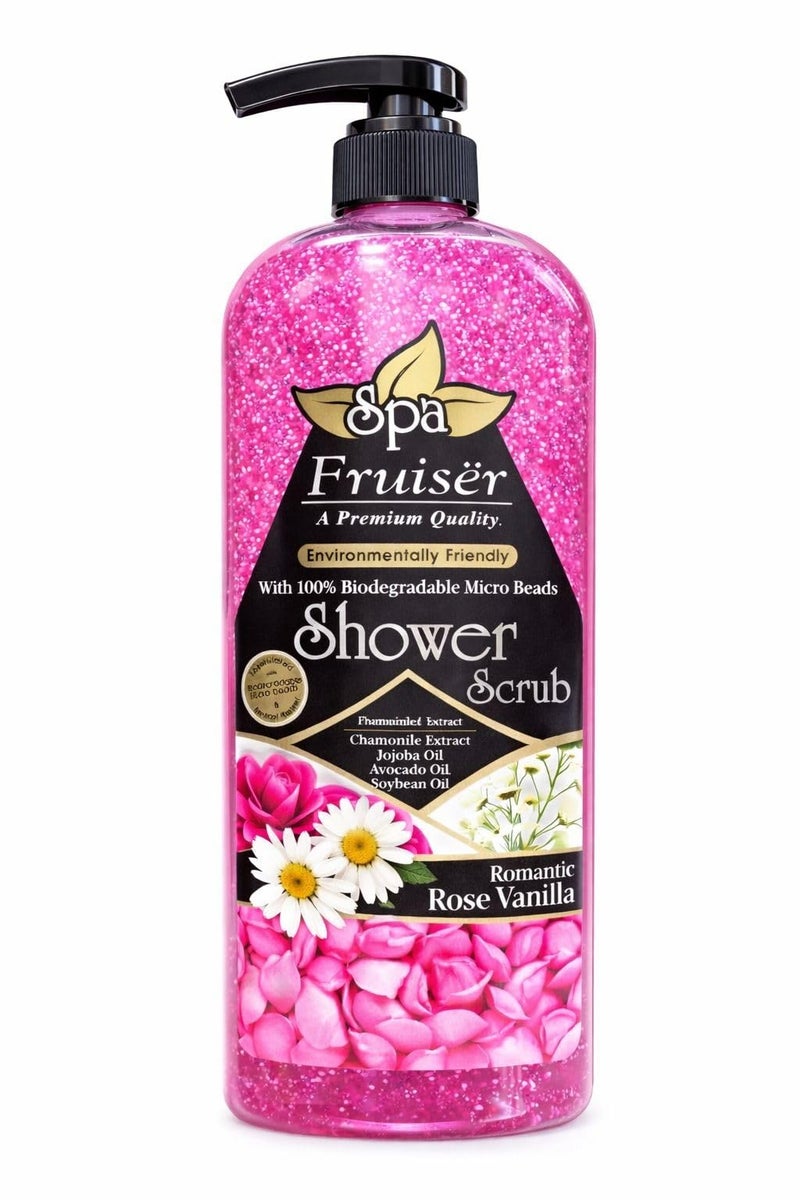 Fruiser Shower Scrub, Rose Vanilla, 730 ml - Image 1