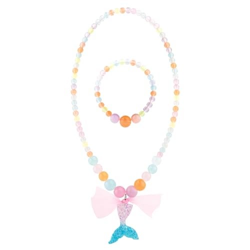 RR ROUND RICH DESIGN Kids Musical Jewelry Box for Girls Include Pretty Jewelry Set with Cute Mermaid Theme - Beautiful Dream Tune Blue - Image 2