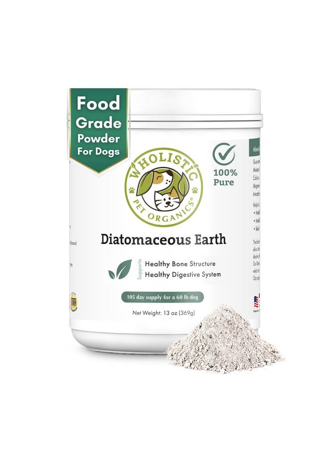 Wholistic Pet Organics De For Dogs Organic Food Grade For Dogs  13 Oz  Safe NonChemical Freshwater Silica Improves Overall Health  - Image 1