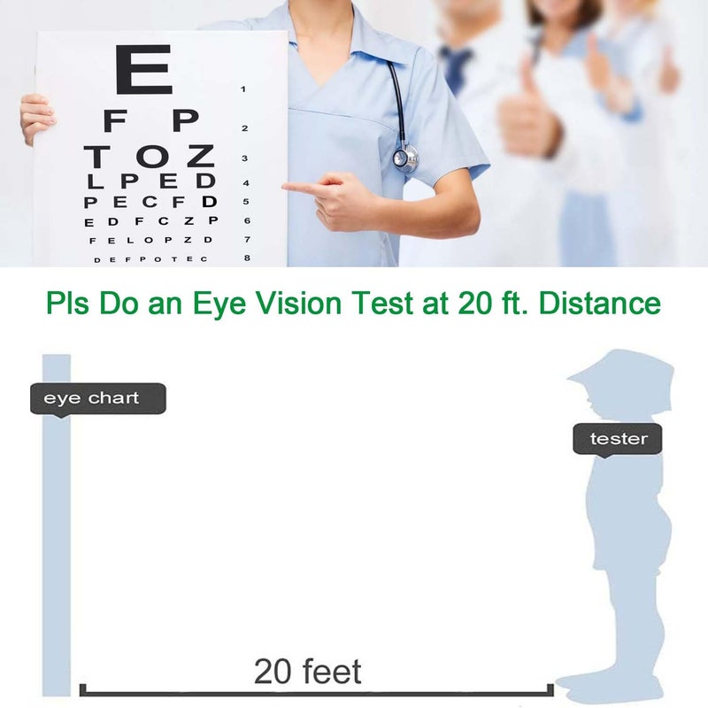 ADULLPONY Eye Chart, Eye Exam Chart, Plastic Low Vision Eye Charts Wall Chart with Eye Occluder and Pointer, Eye Charts for Eye Exams for Doctor's OfficeSchool, Home(22x11 Inches) - Image 5