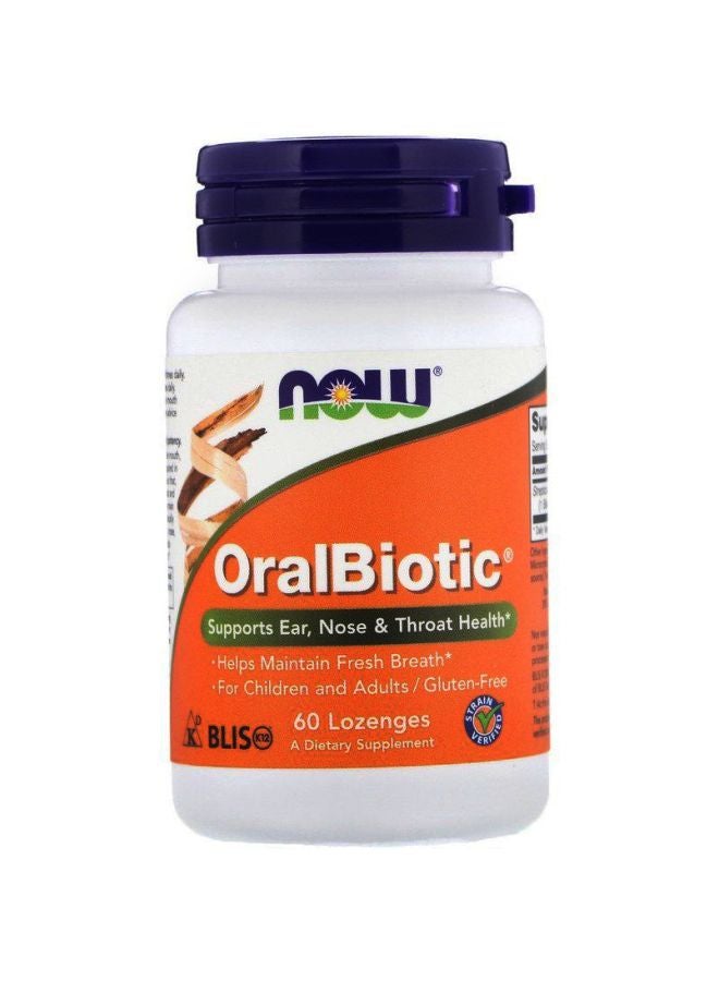 Now Foods Oralbiotic Dietary Supplement - 60 Lozenges - Image 1