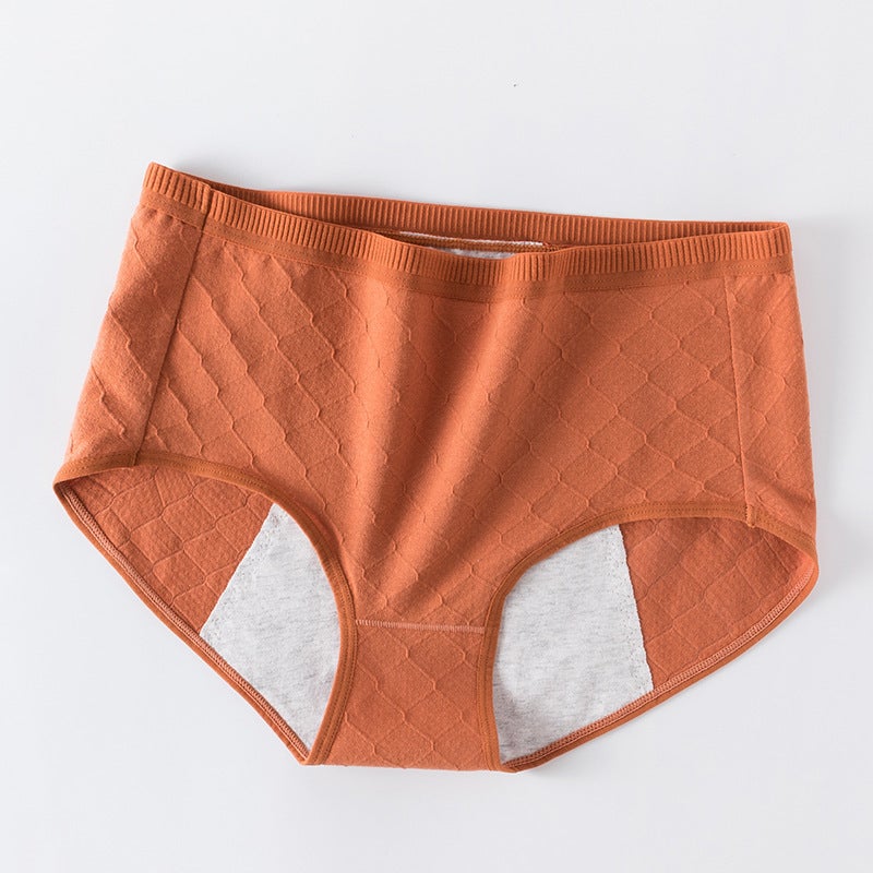 High-Waist Cotton Antimicrobial Leakproof Menstrual Panties Black  - Image 3