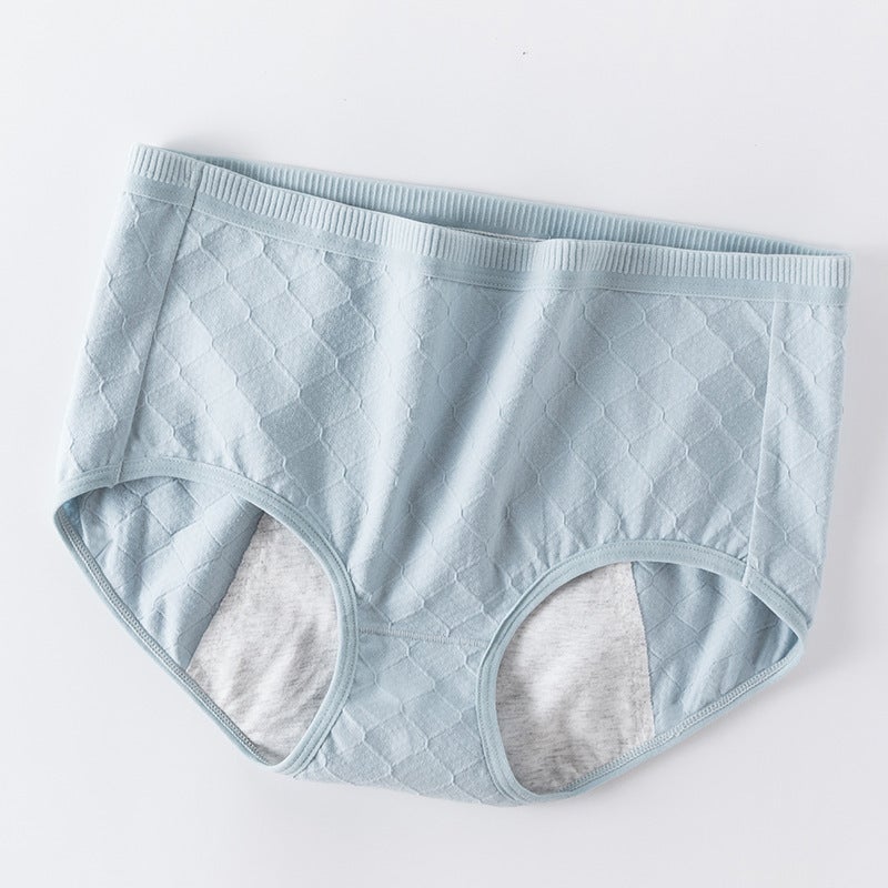 High-Waist Cotton Antimicrobial Leakproof Menstrual Panties Black  - Image 5