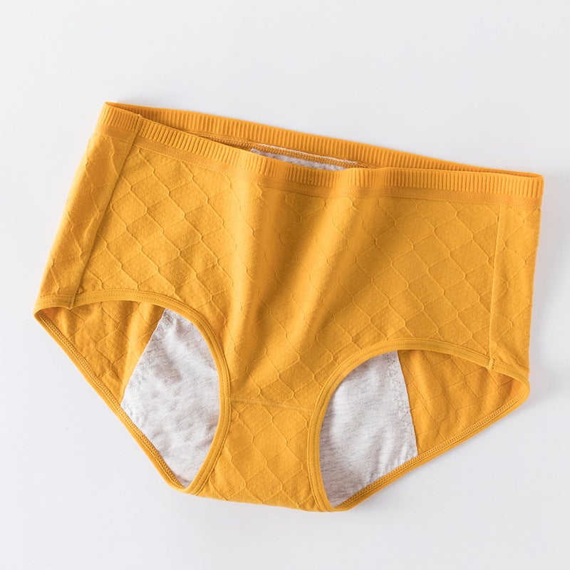 High-Waist Cotton Antimicrobial Leakproof Menstrual Panties Black  - Image 4