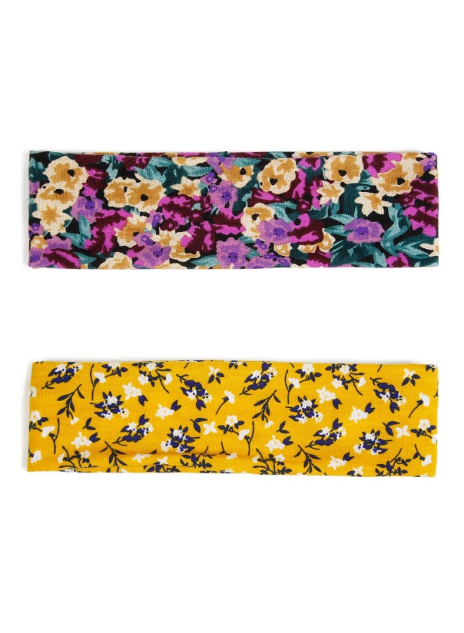 TERSE Headbands for Women Trendy Floral Print Non Slip Summer Head Bands Soft Fabric Hair Bands for Workout Yoga Running Sport - Image 4
