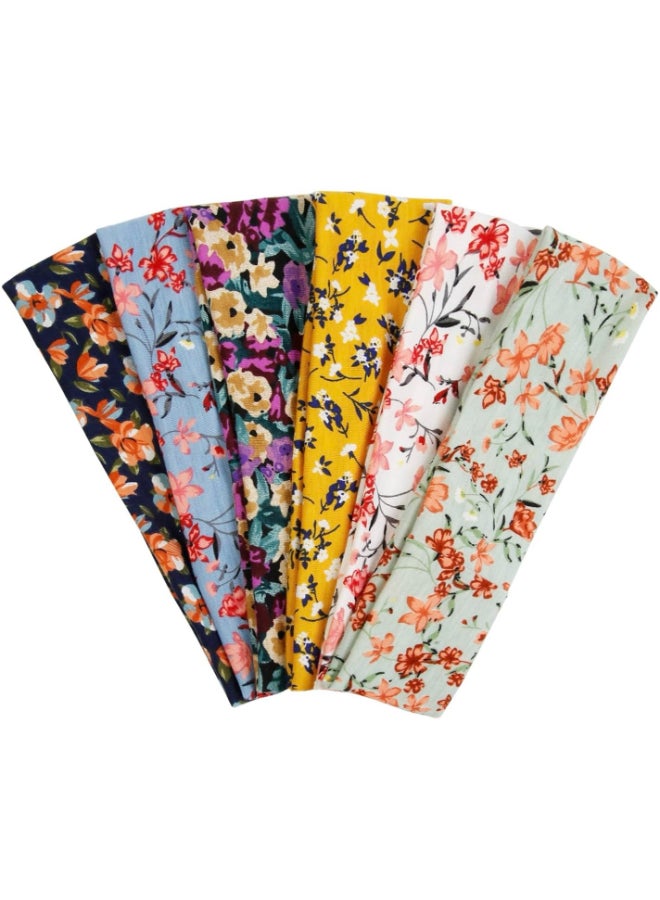 TERSE Headbands for Women Trendy Floral Print Non Slip Summer Head Bands Soft Fabric Hair Bands for Workout Yoga Running Sport - Image 2