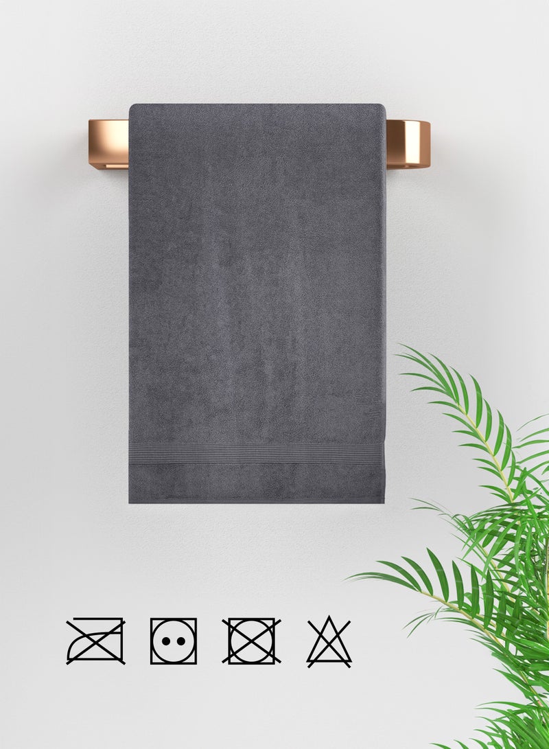 طاب مساؤك 100% قطن 600 جرام لكل متر مربع، سريع الجفاف، عالي الامتصاص، حمام سميك ناعم، جودة فندقية للحمام ومناشف السبا، ملاءة حمام رمادية 140 × 70 - Image 4