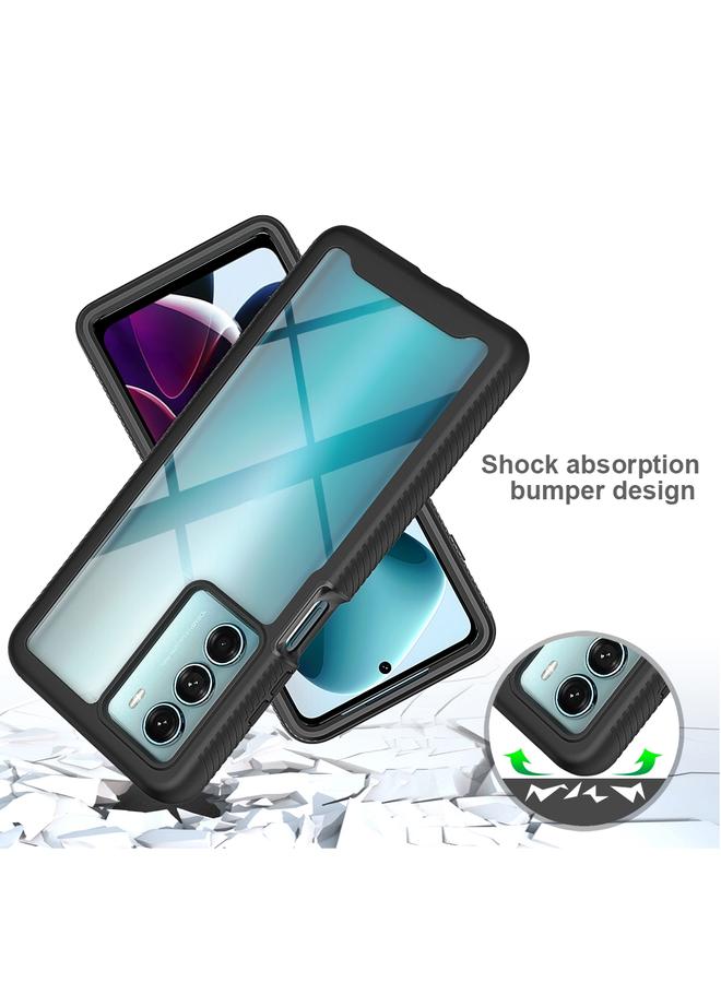 اس-توب جراب لهاتف Motorola Moto G200 5G، جراب هاتف PC شفاف من مادة TPU بلون سادة، بتصميم سماء مرصعة بالنجوم - Image 5