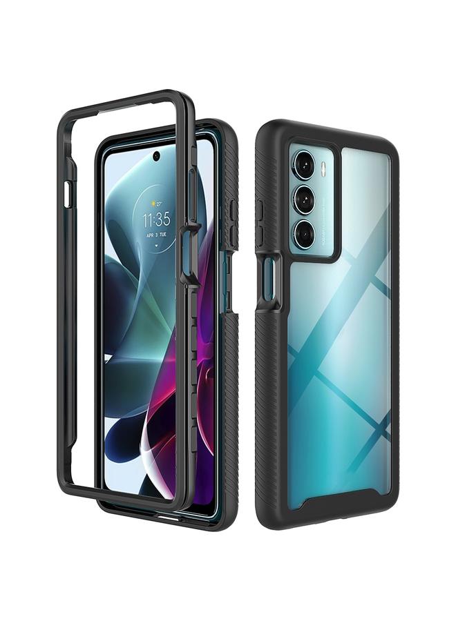 اس-توب جراب لهاتف Motorola Moto G200 5G، جراب هاتف PC شفاف من مادة TPU بلون سادة، بتصميم سماء مرصعة بالنجوم - Image 1