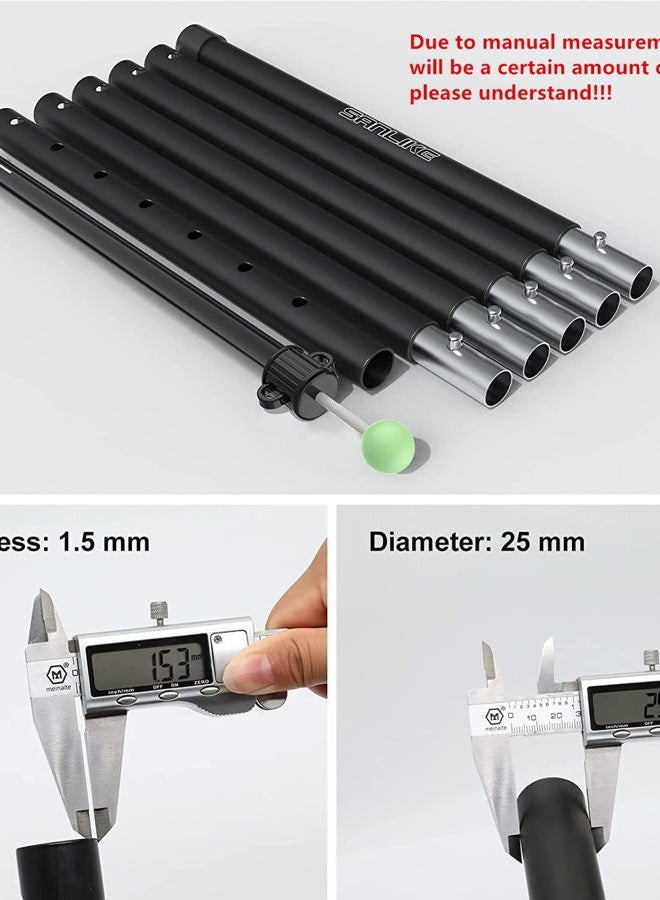 SAN LIKE Tent Poles for Camping Adjustable Tarp Pole Lightweight Aluminum Telescopic Pole with 6 Section Connection Canopy Pole for Awning Shelter Backpacking Collapsible from 29in to 82.68in (2 Set) - Image 3