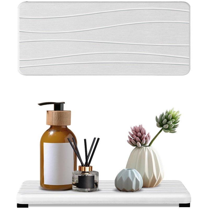 Lyxel 2PCS Water Absorbing Stone Tray, Fast Drying Stone Sink Tray, Water Absorbent Diatomite Trays, Stones Soap Trays, Diatomite Coasters for Kitchen Sink Bathroom Counter, Hand Soap Dish & Holders - Image 1