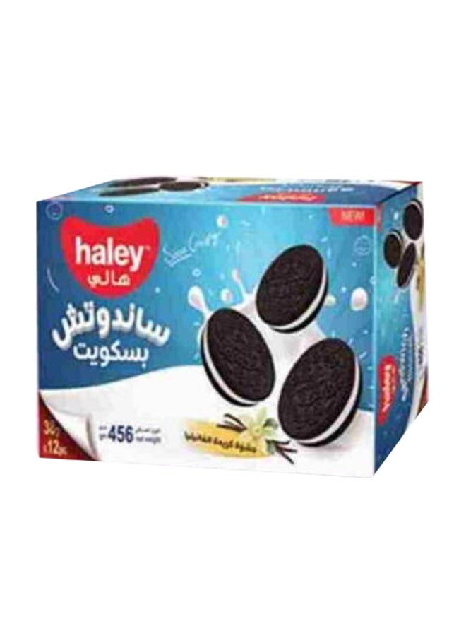 Haley بسكويت هالي بكريمة الفانيليا، 38 جرام × 12