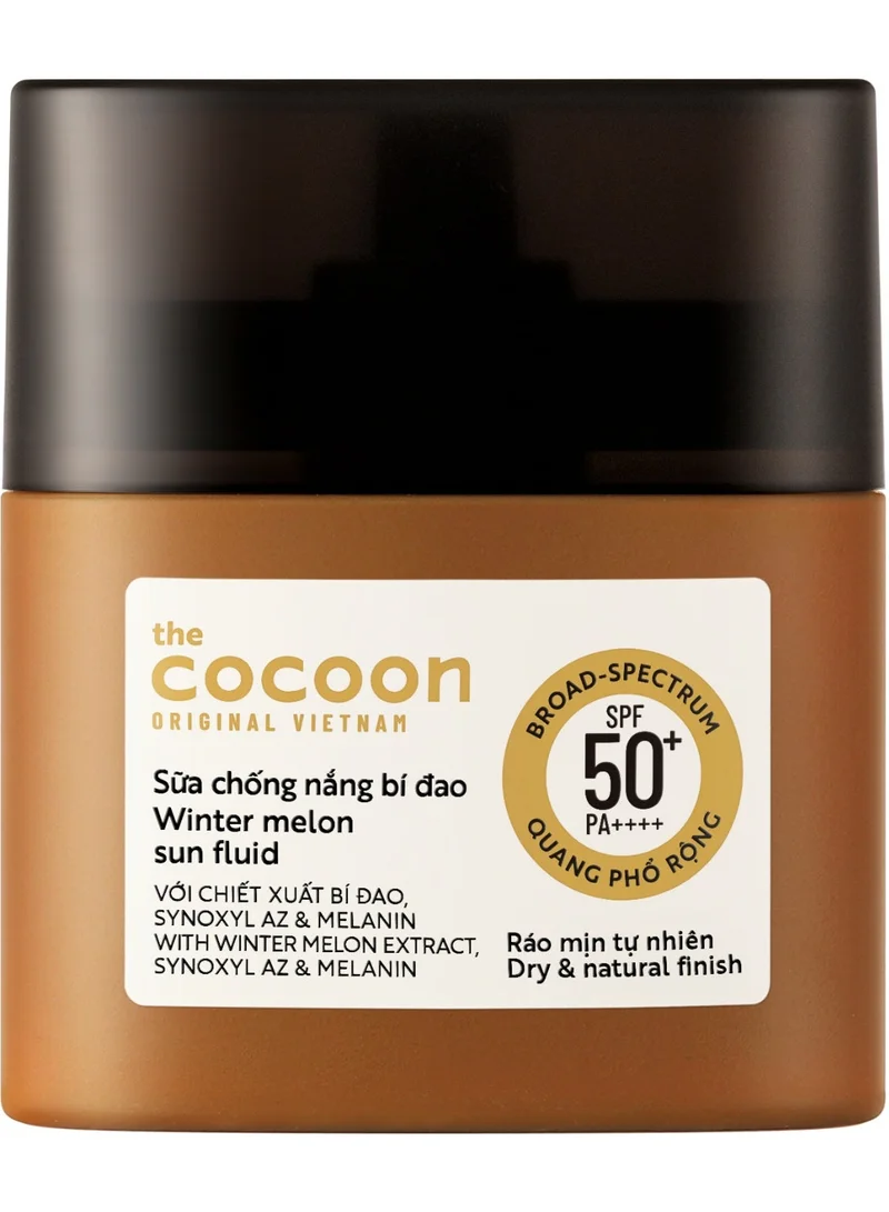 The Cocoon Original Vietnam  Winter Melon Sunscreen Sun Fluid 15ml SPF50+ PA++++ | Blue Light Protection Sunscreen for Normal to Oily Skin sensitive skin| Lightweight Matte Finish Skin Care | Water-Resistant Daily Skin Protection  | Best Price UAE
