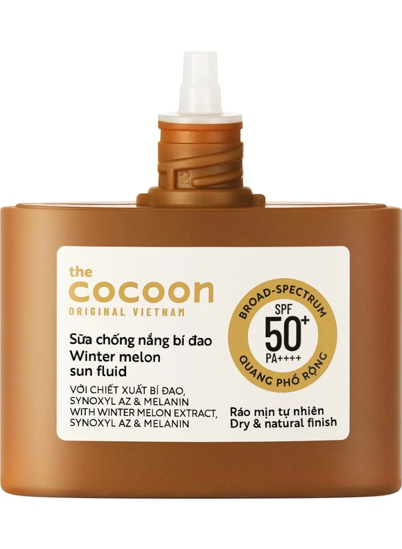 The Cocoon Original Vietnam  Winter Melon Sunscreen Sun Fluid 15ml SPF50+ PA++++ | Blue Light Protection Sunscreen for Normal to Oily Skin sensitive skin| Lightweight Matte Finish Skin Care | Water-Resistant Daily Skin Protection  | Best Price UAE