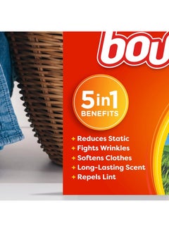 Bounce Dryer Sheets Laundry Fabric Softener, Outdoor Fresh Scent, 120 Count  - Image 2