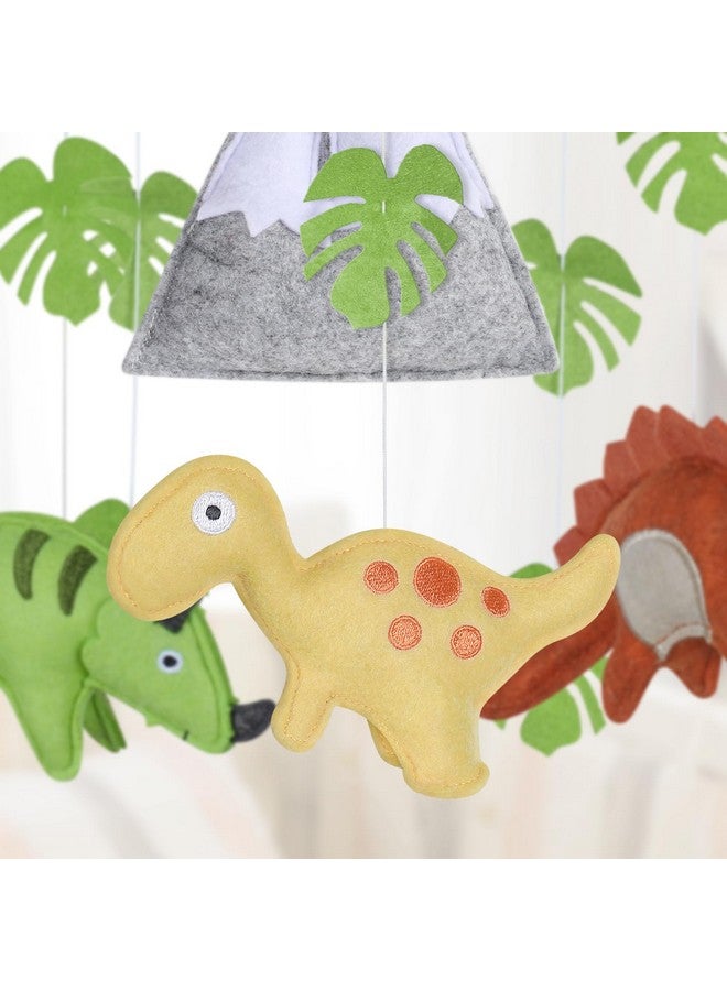 CLYMENE Dinosaur Baby Mobile For Crib | Baby Nursery Dinosaur Mobile | Gender Neutral Baby Stuff For Dinosaur Theme Nursery | Handmade Felt Hanging Dino And Mountain Room Decor For Boys & Girls - Image 4