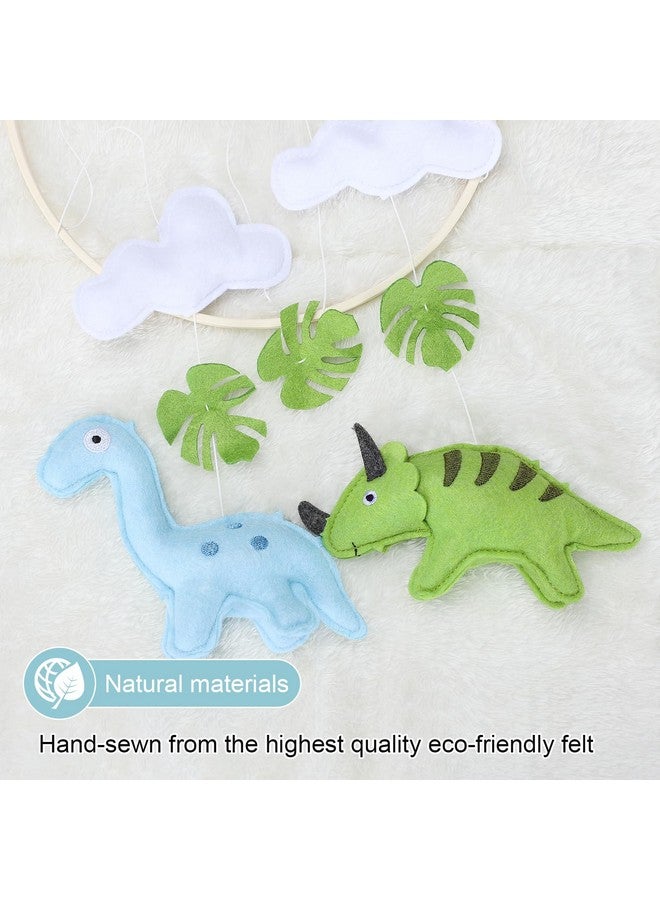CLYMENE Dinosaur Baby Mobile For Crib | Baby Nursery Dinosaur Mobile | Gender Neutral Baby Stuff For Dinosaur Theme Nursery | Handmade Felt Hanging Dino And Mountain Room Decor For Boys & Girls - Image 3