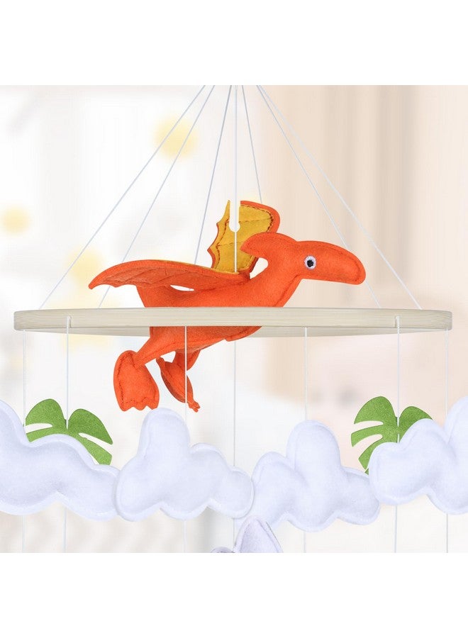 CLYMENE Dinosaur Baby Mobile For Crib | Baby Nursery Dinosaur Mobile | Gender Neutral Baby Stuff For Dinosaur Theme Nursery | Handmade Felt Hanging Dino And Mountain Room Decor For Boys & Girls - Image 5