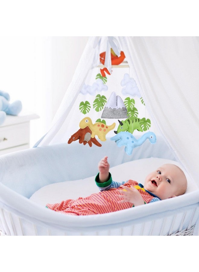 CLYMENE Dinosaur Baby Mobile For Crib | Baby Nursery Dinosaur Mobile | Gender Neutral Baby Stuff For Dinosaur Theme Nursery | Handmade Felt Hanging Dino And Mountain Room Decor For Boys & Girls - Image 2