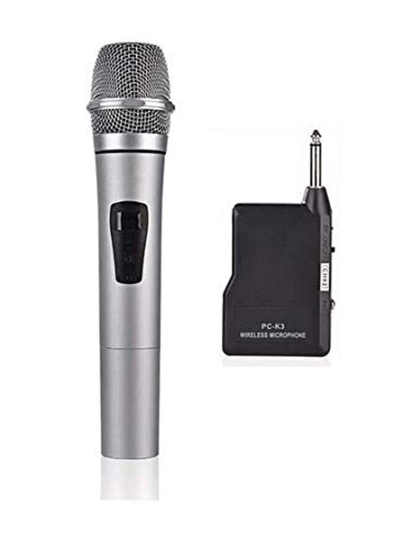 Wireless Metal Microphone with Receiver Microphone System for Karaoke Conference - Image 1