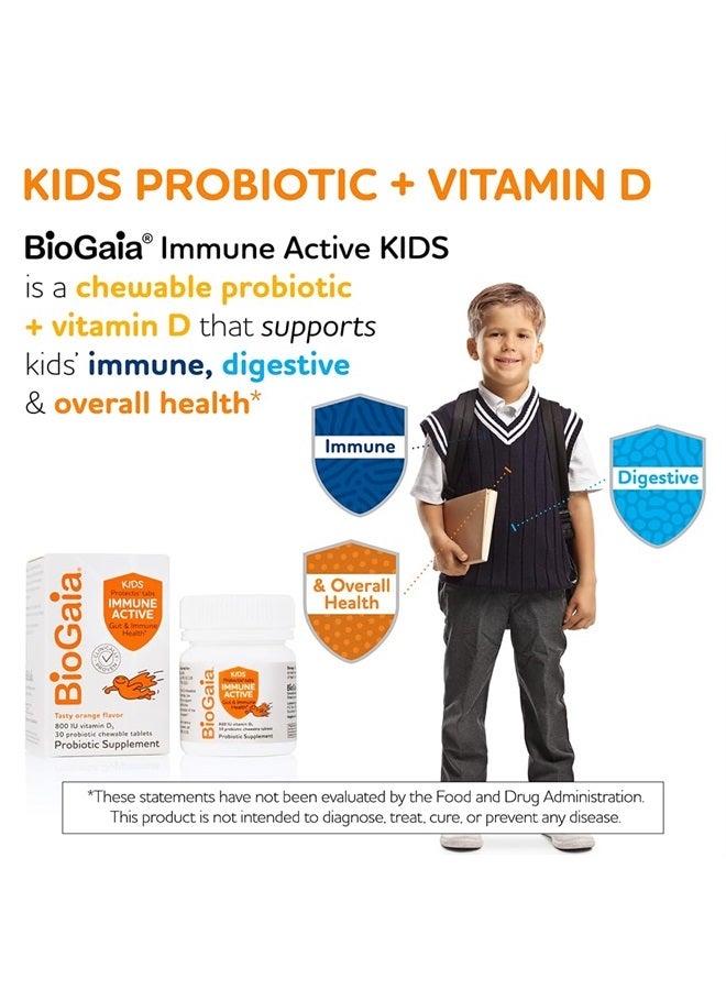 BioGaia Protectis Immune Active Kids Probiotic | Probiotic + Vitamin D | Supports Immune, Digestive & Overall Health | Kids Probiotic | Kids Immune Support | Chewable Tablets | 30 Ct - Image 2