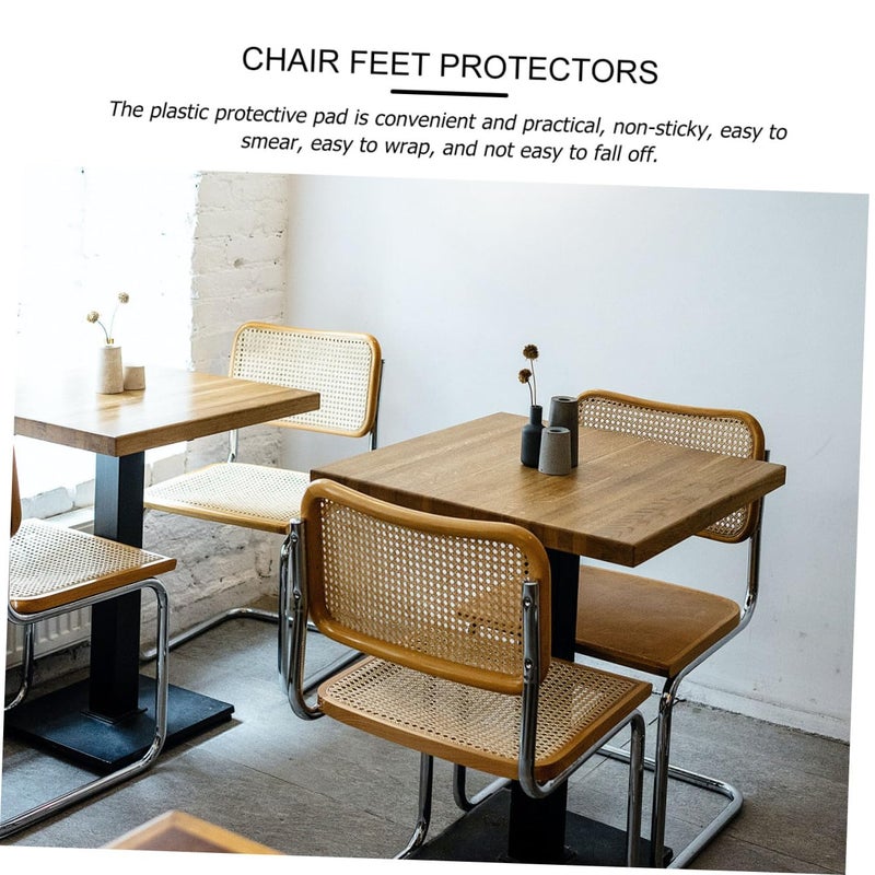 Black Plastic Chair Feet Covers 20pcs Table Leg Protectors 12mm Round Tube Anti Slip Furniture Foot Pads - Image 4