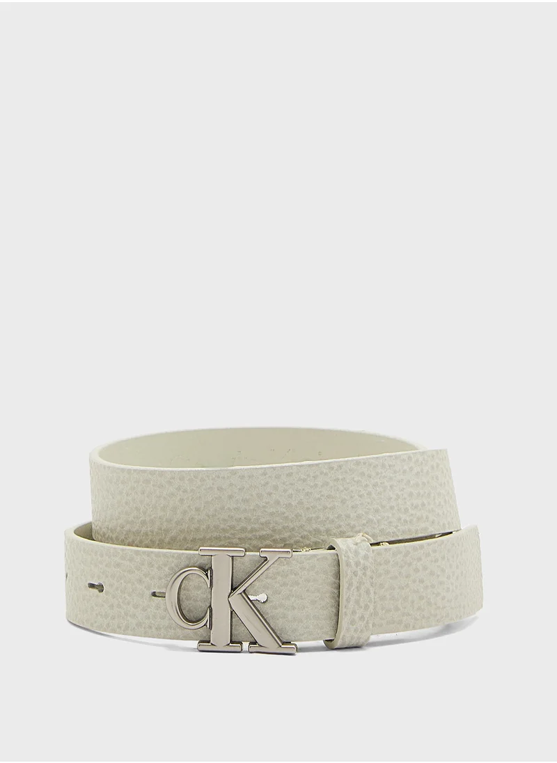 Calvin Klein Jeans Monogram Placque Hole Allocated Belt