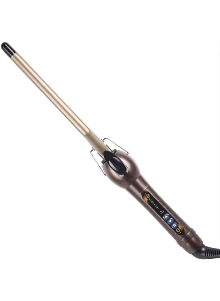 ENZO مكواة تجعيد الشعر السيراميكية PRECISIONWARE ENZO EN-2225 13MM، مكواة تجعيد احترافية مع تسخين سريع، درجة حرارة قابلة للتعديل، طرف بارد، مثالية لإنشاء تجعيدات و Waves تدوم طويلاً وناعمة - النسخة الدولية - Image 3