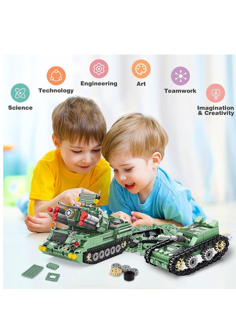 KASTWAVE Robot Building Kit for Kids, 5-in-1 Robot Building Kit for Kids STEM Building Toys Erector Set for Boys 6-12, 832PCS Building Bricks Construction Engineering Kits STEM Toys Best Gifts  - Image 2