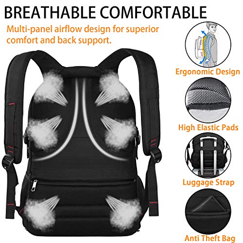 LTINVECK Travel Laptop Backpack, Extra Large Backpack for Men Women with USB Charging Port, TSA Friendly Heavy Duty Big Business Computer Bag Tech Backpacks Bag Fit 17 Inch Laptops, RFID Backbag - Image 5