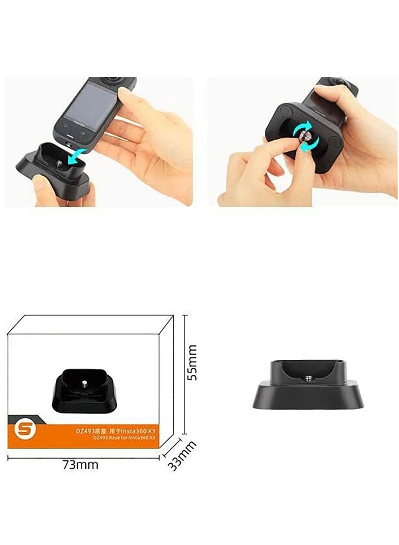 SOLARAE Stable Desktop Mount Holder for Insta360 One X3 Panoramic Camera - Stand Support Base Bracket Stabilizer for Enhanced Stability and Performance. - Image 5