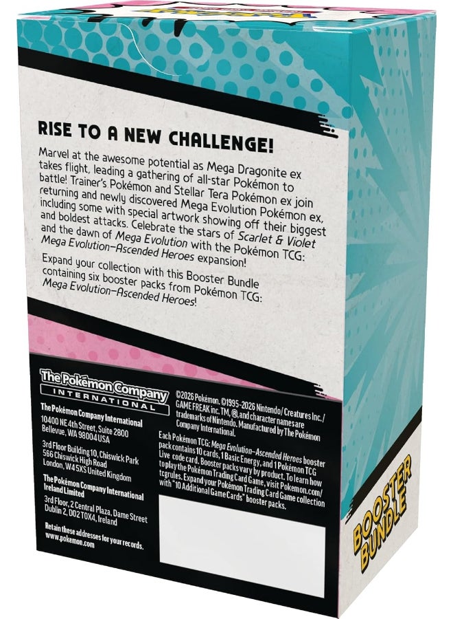 Pokemon Pokémon TCG Mega Evolution—Ascended Heroes Booster Bundle, 6 Booster Packs, 60 Trading Cards, Collectible Card Game Expansion - Image 4