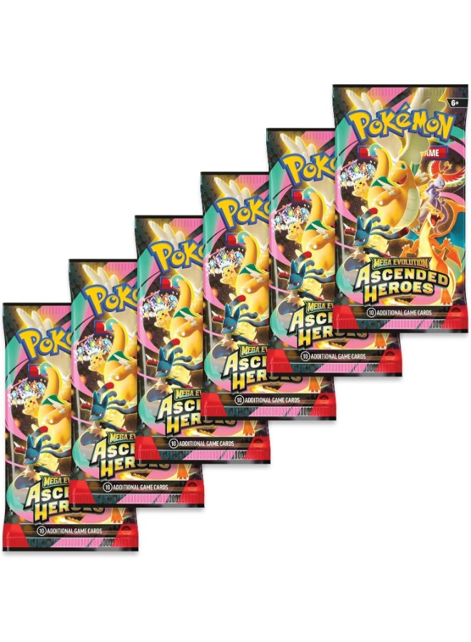 Pokemon Pokémon TCG Mega Evolution—Ascended Heroes Booster Bundle, 6 Booster Packs, 60 Trading Cards, Collectible Card Game Expansion - Image 2