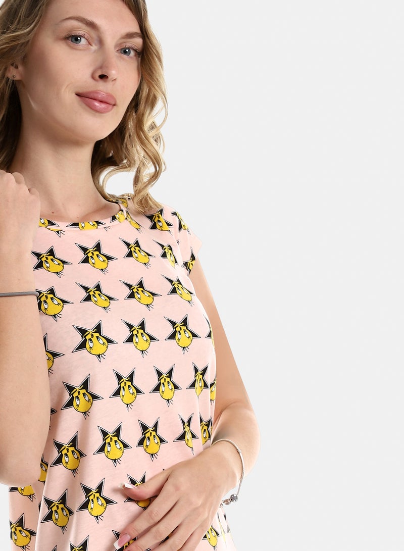 belle Sleepshirt Mini Length Tweety Print - Image 4