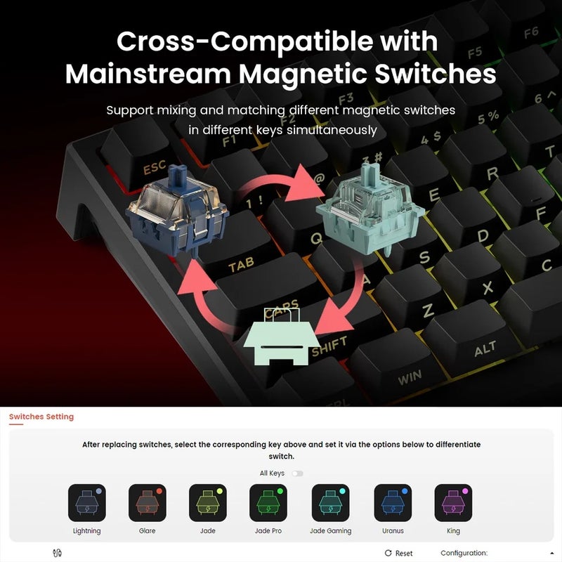 Akko TAC75 HE Magnetic Switch Mechanical Keyboard 75% Rapid Trigger 0.005mm Argb 8K Polling Rate Wired Custom Gaming - Image 3