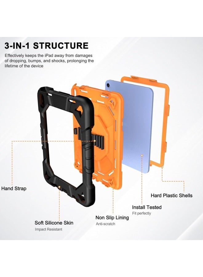 general Case for iPad (A16) 11th Generation 11 Inch 2025/iPad 10th Generation 10.9''，Cover Compatible with iPad 10th Gen 10.9'', Hand Strap, Shoulder Strap, Pencil Holder - Image 5