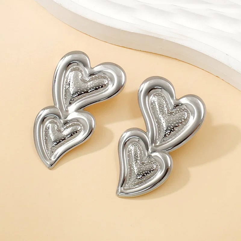 حلق أستانليس ستيل فضي - Image 1