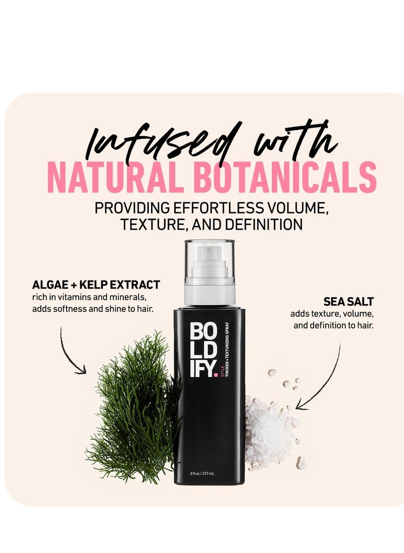 Boldify BOLDIFY Hair Thickening Spray - Texture Spray for Hair, Stylist Recommended Hair Thickening Products for Women & Men, Volumizing Hair Products, Hair Volumizer, Volume Spray, Hair Thickener - 8oz  - Image 2