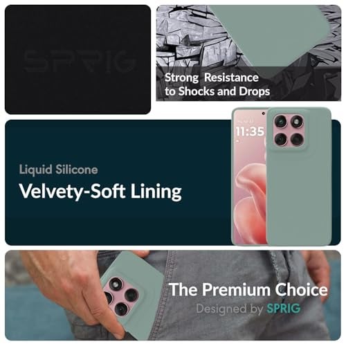 SPRIG Compatible with Moto Edge 60 Fusion Premium SilkTone Back Cover Drop Tested Shock Proof Mobile Case for Men, Women, Boys and Girls with Camera Protection (Light Green) - Image 2