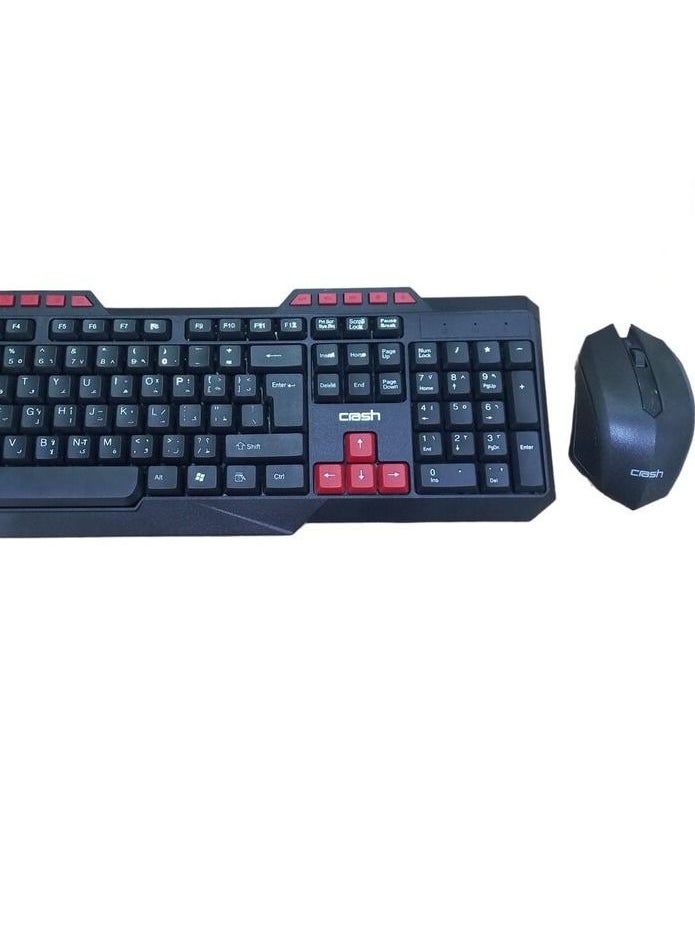 Crash - Crush wx100 wireless keyboard and mouse set - black - Image 1