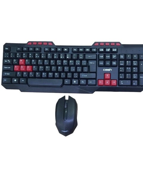 Crush wx100 wireless keyboard and mouse set - black