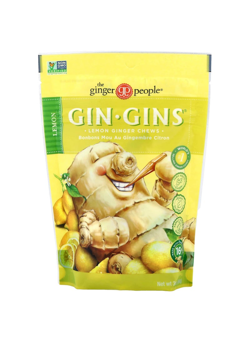 Gin Gins®, Ginger Chews, Lemon, 3 oz (84 g)