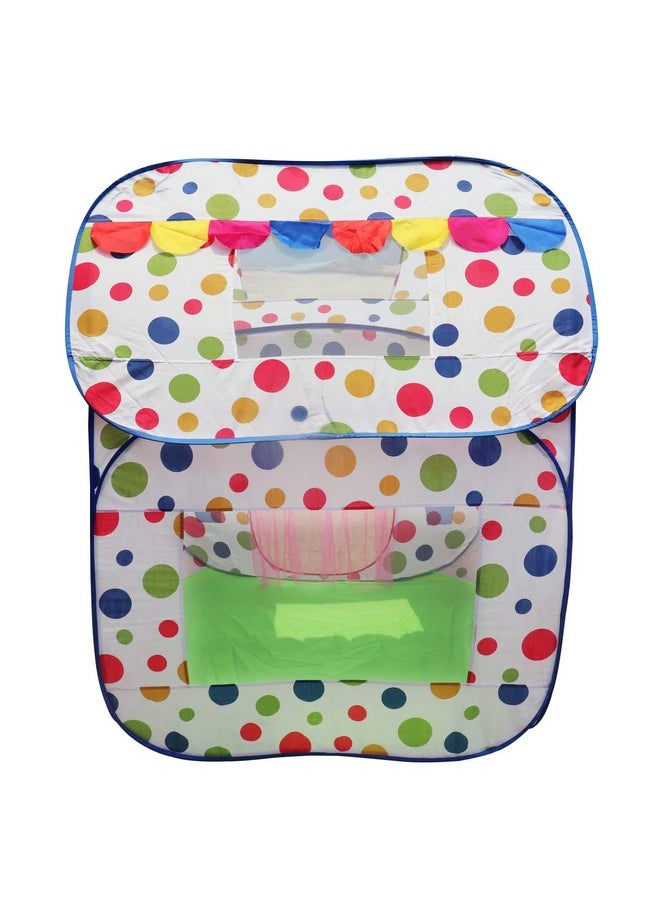 HomeCute Homecute Foldable Pop Up Hut Type Kids Toys Jumbo Size Play Tent House for Boys and Girls. (White-Printed)  - Image 5