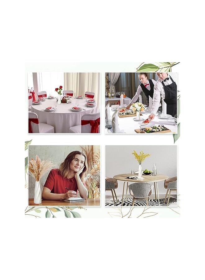 The Bros 10 Pcs Plastic Composite Flower Vase, White Tall Conic Floral Vase Ceramic Look Small Bud Vase Unbreakable Bud Vase for Centerpieces Wedding Living Room Decorations - Image 5