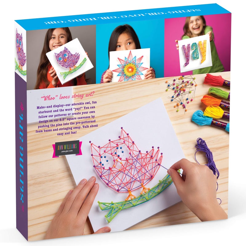 Craft Tastic Craft-tastic DIY String Art â€“ Craft Kit for Kids â€“ Everything Included for 3 Fun Arts & Crafts Projects â€“ Owl Series, Large - Image 2