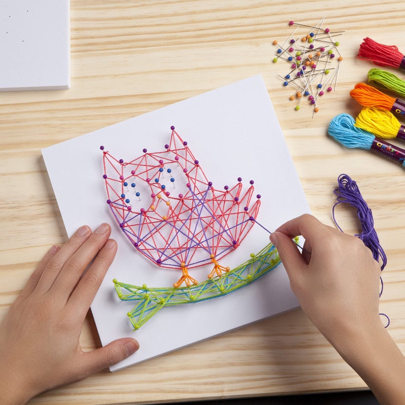 Craft Tastic Craft-tastic DIY String Art â€“ Craft Kit for Kids â€“ Everything Included for 3 Fun Arts & Crafts Projects â€“ Owl Series, Large - Image 5