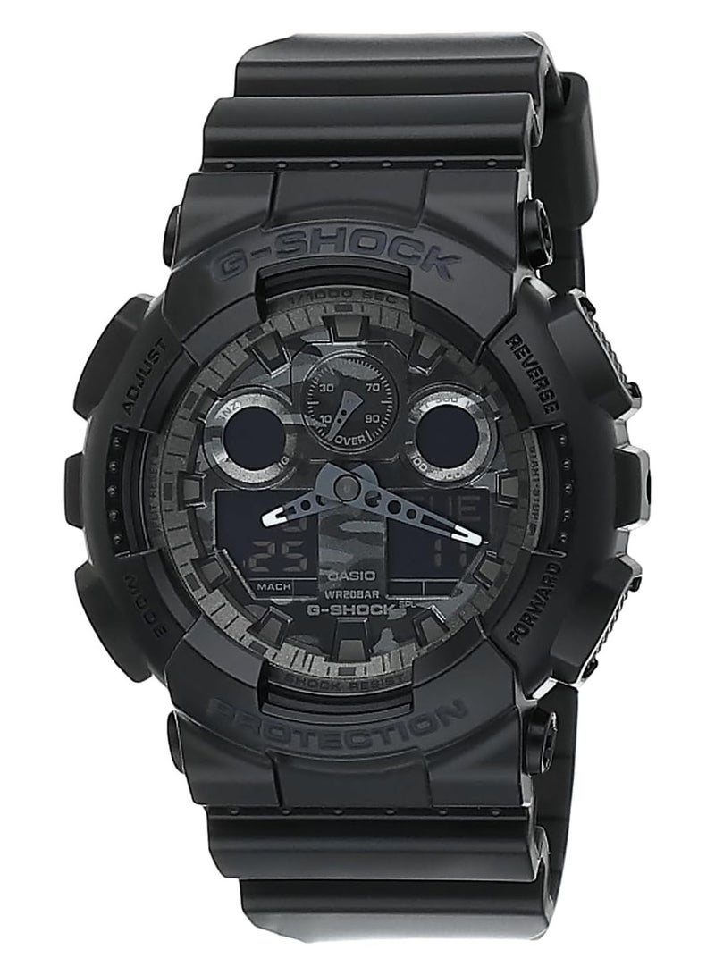 Casio G-Shock Watch - GM-100CF-1ADR Black Dial, Black Band - Image 1