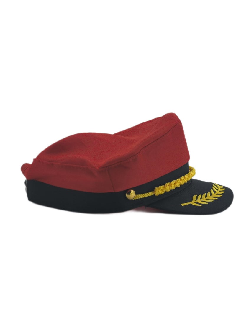 SYOSI Red Captain hat Adjustable Navy Marine Sailor for Halloween Costume Accessory - Image 5