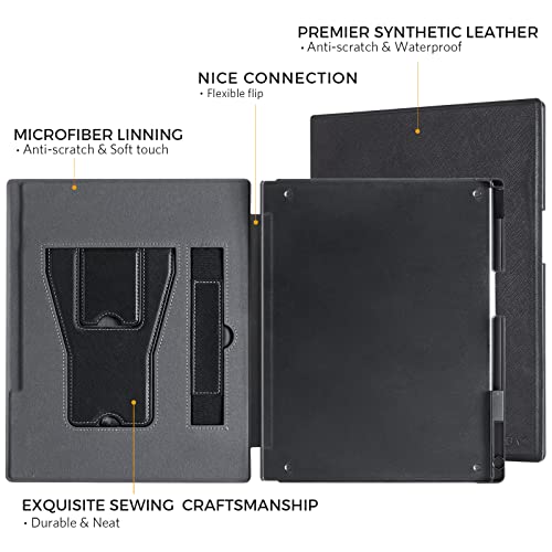 CoBak Case for Remarkable 2 Paper Tablet with Two Viewing Angles- Lightweight and Hard Back Shell Protective Book Folio Cover with Built-in Pen Holder - for 10.3" 2020 Released (with Stand Black) - Image 5