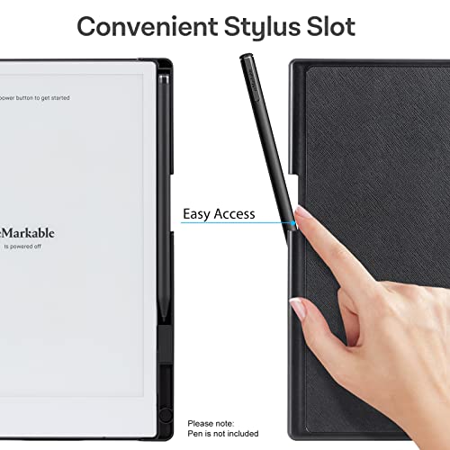 CoBak Case for Remarkable 2 Paper Tablet with Two Viewing Angles- Lightweight and Hard Back Shell Protective Book Folio Cover with Built-in Pen Holder - for 10.3" 2020 Released (with Stand Black) - Image 2